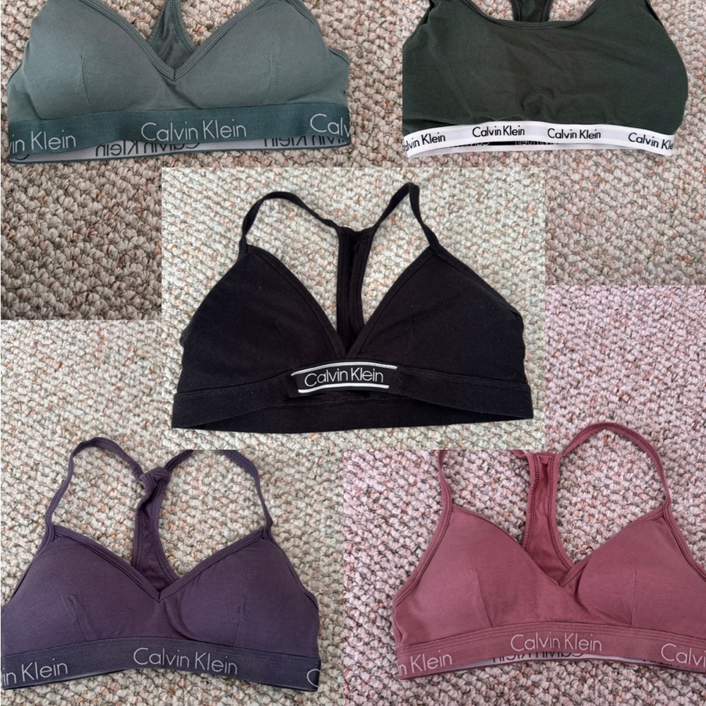 5 Pack Calvin Klein Women's Bras - Black, Green, Teal, Purple, Pink